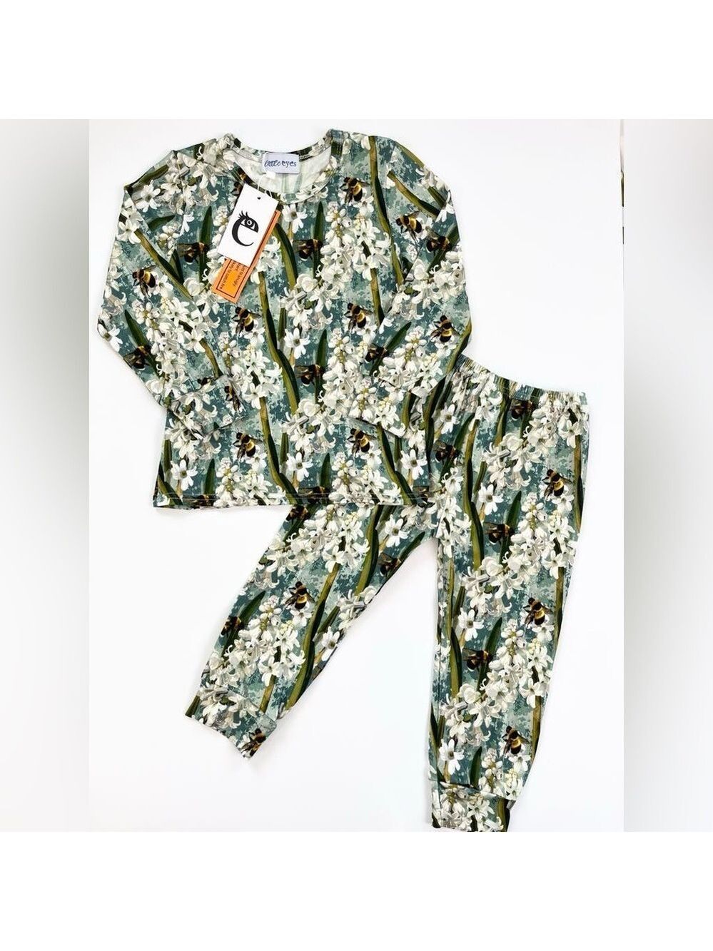 🇨🇦 Little Eyes Hyacinth‎ Bees Bamboo Kids Two-Piece Set